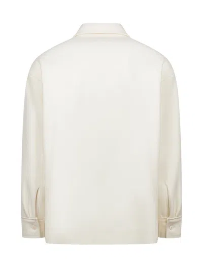 Jil Sander Button-up Cotton Overshirt In Neutral