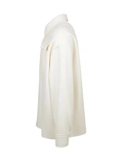 Jil Sander Button-up Cotton Overshirt In Neutral