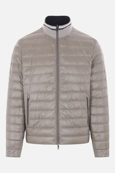 Herno Reversible Nylon Down Jacket In Blue