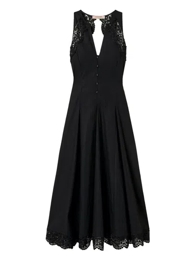 Twinset Twin-set Elegant Black Midi Dress