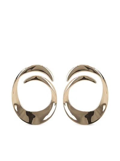 Self-portrait Gold Swirl Earrings Accessories
