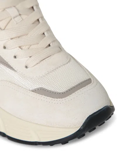 Hogan Beige Sneakers With Padded Ankle And Logo Accents