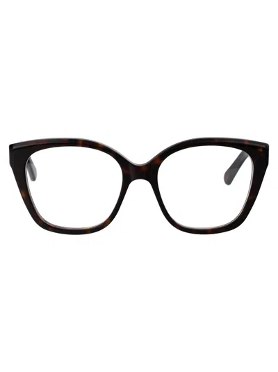 Chloé Havana Havana Transparent Acetate Glasses In Multi