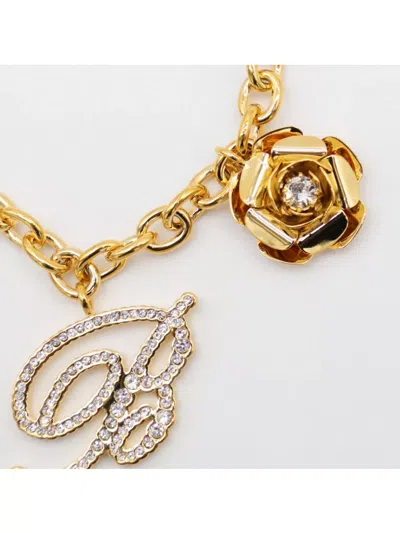 Blumarine Charm Bracelets Crystal Embellishments In Gold