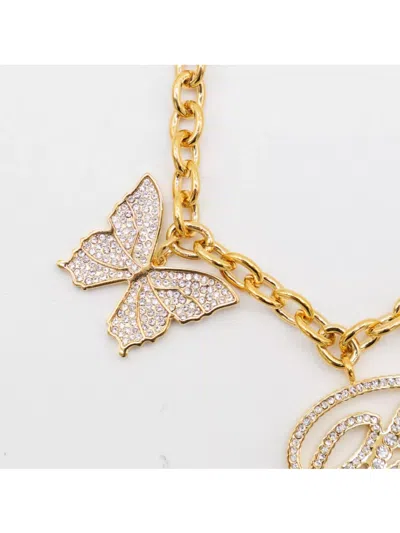 Blumarine Charm Bracelets Crystal Embellishments In Gold
