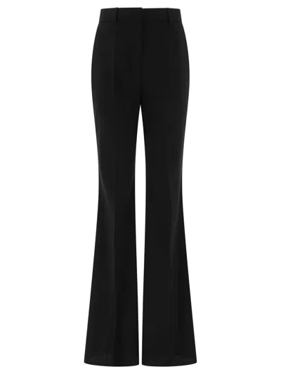 Sportmax Hangar Virgin Wool Flared Pants In Black