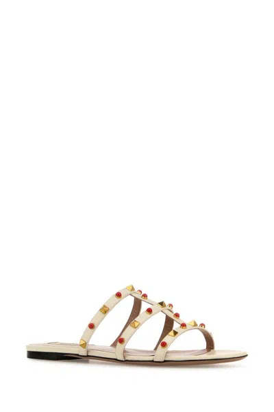 Valentino Rockstud Leather Slides