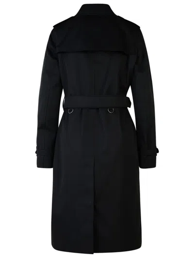 Burberry 'kensington' Black Polyester Trench Coat In Black