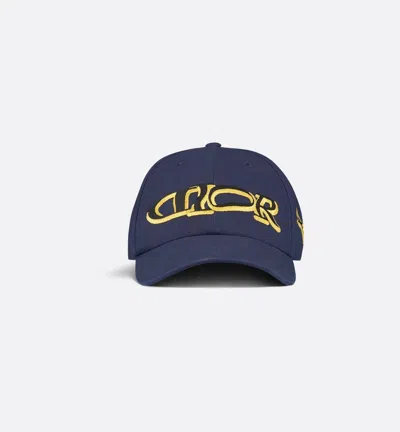 Dior Ski "dior And Lewis Hamilton" Cap In Blue