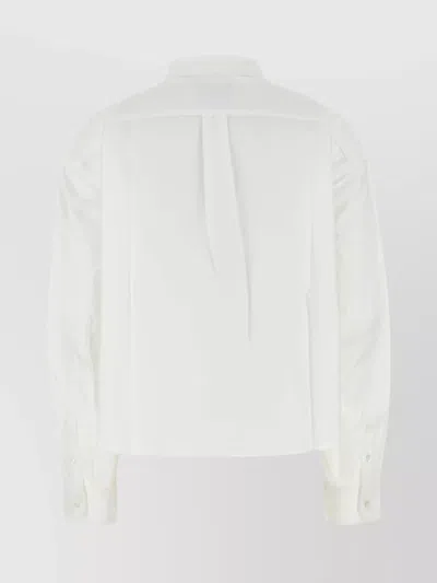 Apc Oversize Sophia Shirt With Button Accents In White