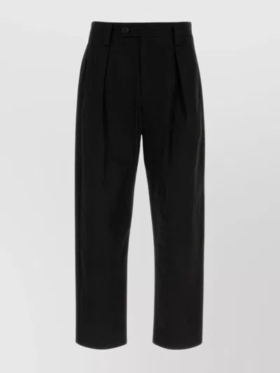 Apc Cotton Pleated Front Pant With Belt Loops In Black