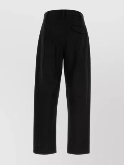 Apc Cotton Pleated Front Pant With Belt Loops In Black
