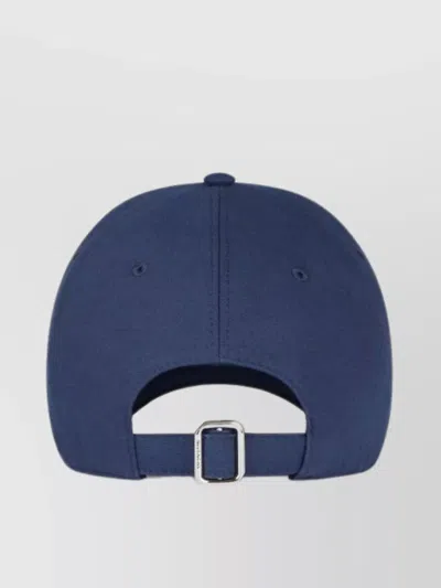 Givenchy Embroidered Cap With Curved Brim And Metal Buckle In Blue