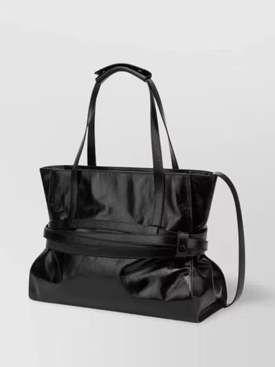 Moschino Shopper With Adjustable Shoulder Strap And Belt Detail