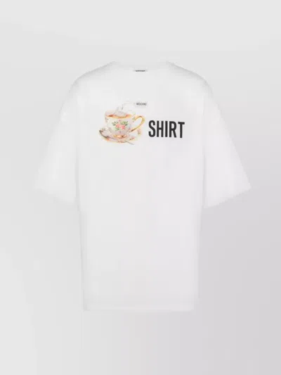 Moschino Crew Neck Graphic Print Short Sleeves