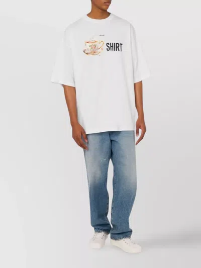 Moschino Crew Neck Graphic Print Short Sleeves