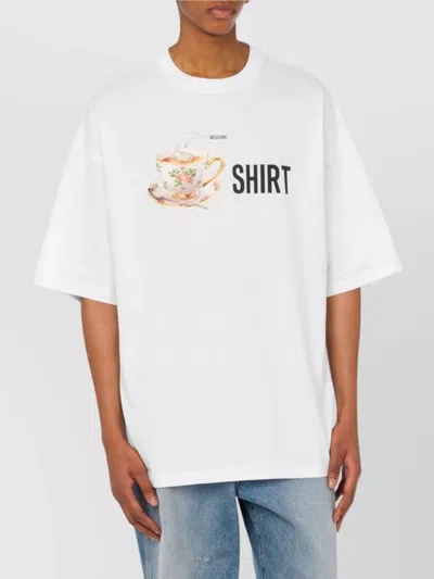 Moschino Crew Neck Graphic Print Short Sleeves