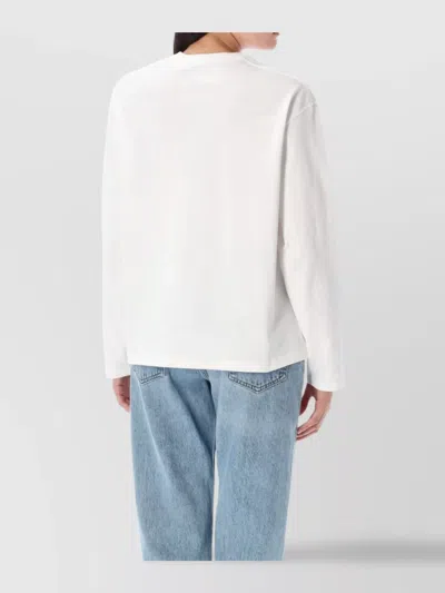 Polo Ralph Lauren Long Sleeve Crew Neck Top In White