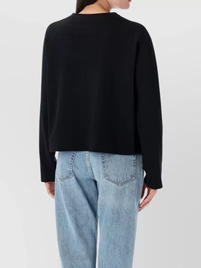 Polo Ralph Lauren Cropped Shrunken Fit Jersey Long-sleeve T-shirt In Black