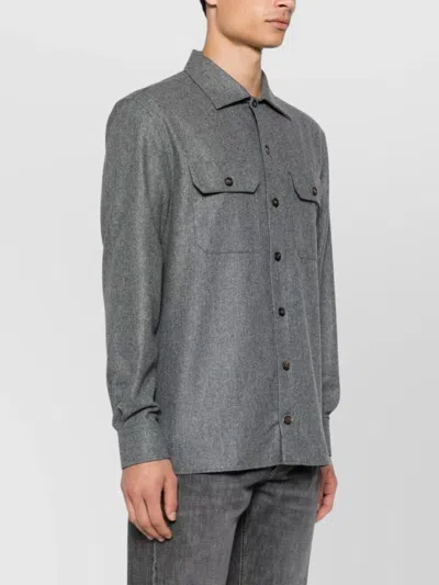 Brunello Cucinelli Flap Pocket Long-sleeved Shirt