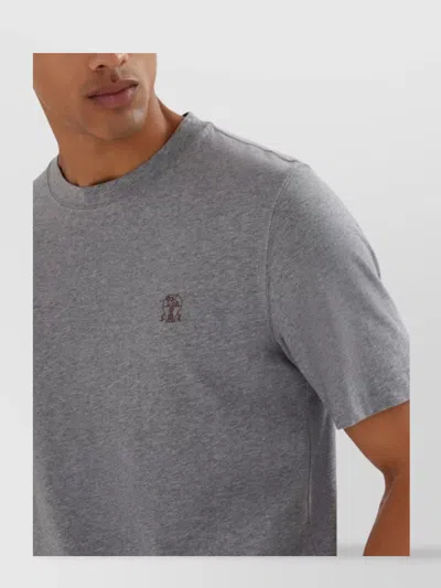 Brunello Cucinelli Men Logo Cotton T-shirt