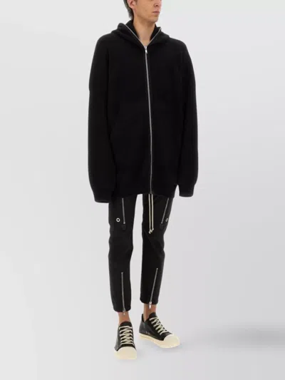 Rick Owens Bauhaus-inspired Cargo Pants With Elastic Waistband In Black