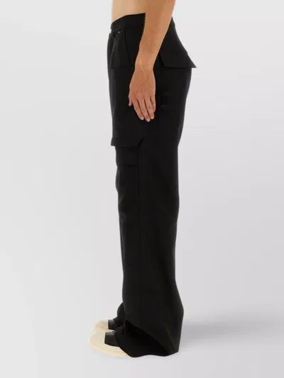 Rick Owens Stefan Wide-leg Grain De Poudre Wool Trousers