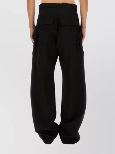 Rick Owens Stefan Wide-leg Grain De Poudre Wool Trousers