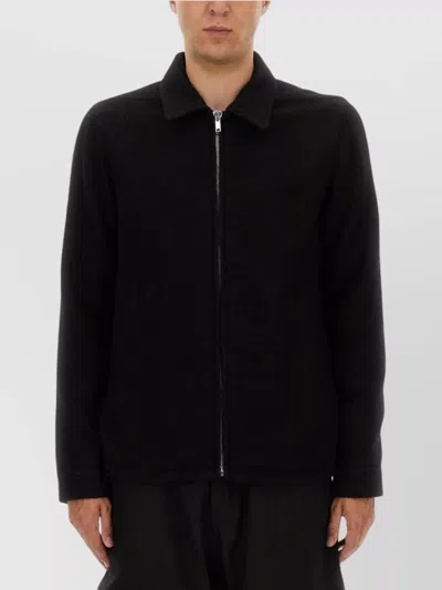 Rick Owens Collared Shirt Jacket Featuring Front Pockets In Black