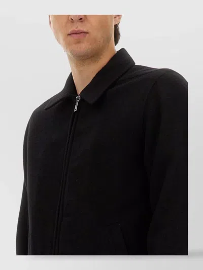 Rick Owens Collared Shirt Jacket Featuring Front Pockets In Black