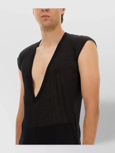 Rick Owens T-shirt Dylan In Black
