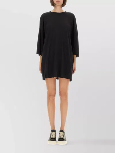 Rick Owens Relaxed Fit Drop Shoulder Crew Neck T-shirt In Black