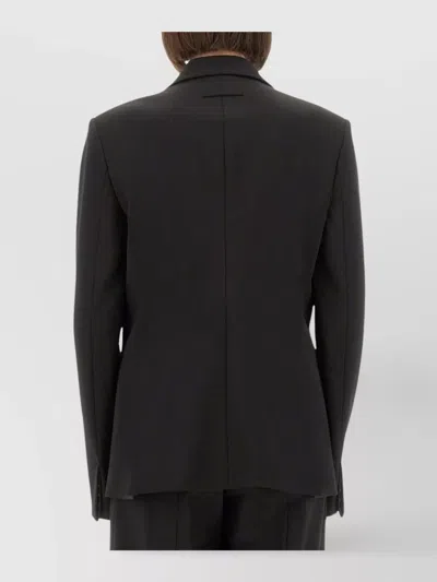 Jean Paul Gaultier Tailored Jacket With Structured Shoulders And Front Pockets In Black