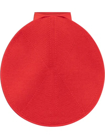 Victoria Beckham Circle Panel Mini Skirt In Red