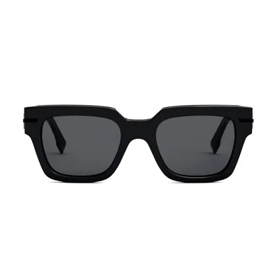 Fendi Womens Black Fe40078i Irregular-frame Acetate Sunglasses In Black