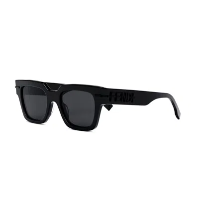 Fendi Womens Black Fe40078i Irregular-frame Acetate Sunglasses In Black
