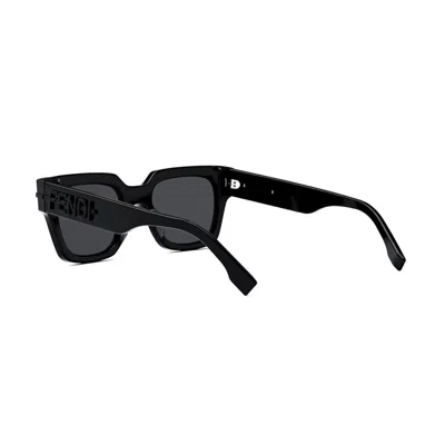 Fendi Womens Black Fe40078i Irregular-frame Acetate Sunglasses In Black