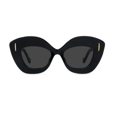 Loewe Womens Black G736sunx02 Retro-screen Acetate Sunglasses In Black