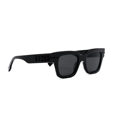 Fendi Womens Black Fe40078i Irregular-frame Acetate Sunglasses In Black