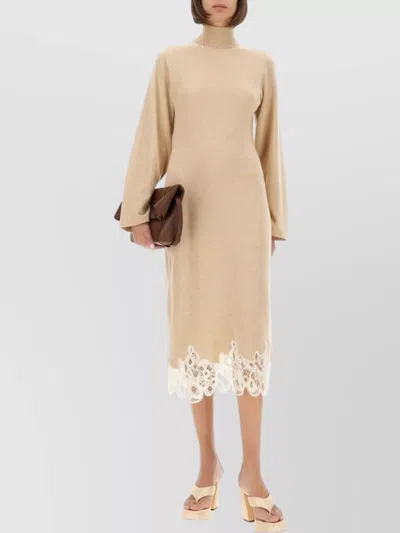 Fabiana Filippi Knit Dress With Lace Hemline