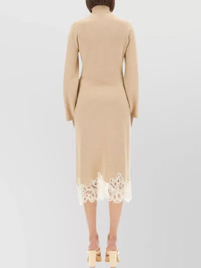 Fabiana Filippi Knit Dress With Lace Hemline
