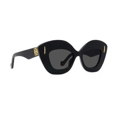 Loewe Womens Black G736sunx02 Retro-screen Acetate Sunglasses In Black