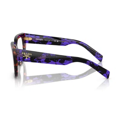 Prada Womens Brown Pr A03v Square-frame Tortoiseshell Acetate Eyeglasses In Multi