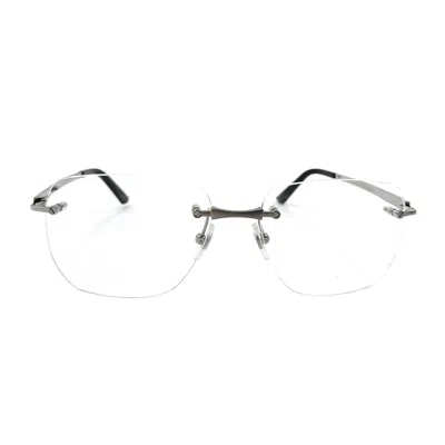 Cartier Ct0512o Santos De  003 Ruthenium Glasses In White