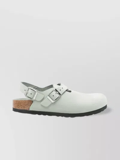 Birkenstock 'tokio' Light Blue Mules With Buckles On The Front And Back In Multi