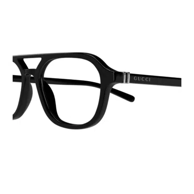 Gucci Gg1673o Linea Web Eyeglasses In Black