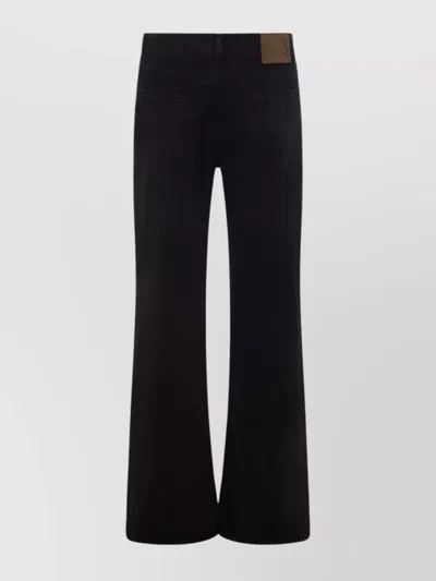 Haikure Flared Leg Trousers With Belt Loops In Brown