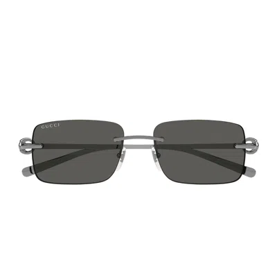 Gucci Gg1703s Linea Horsebit Sunglasses In Green