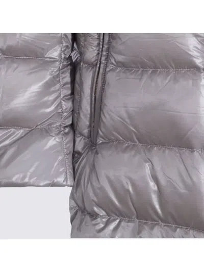 Herno Padded Jackets With High Collar And Side Pockets In Gray
