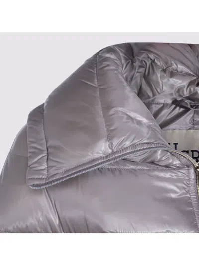 Herno Padded Jackets With High Collar And Side Pockets In Gray